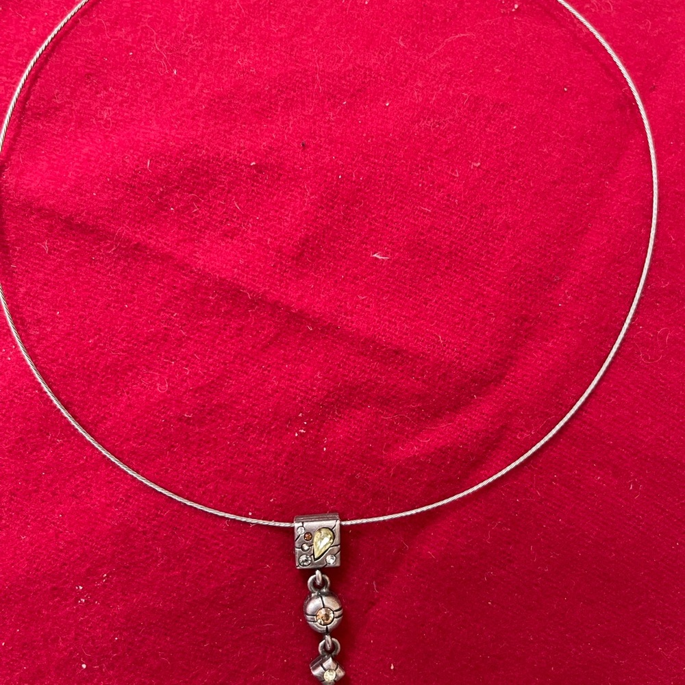 Elegant Silver Necklace with Charm